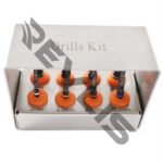 Dental Implant Drills Burs Black Titanium Coated 8 Pcs